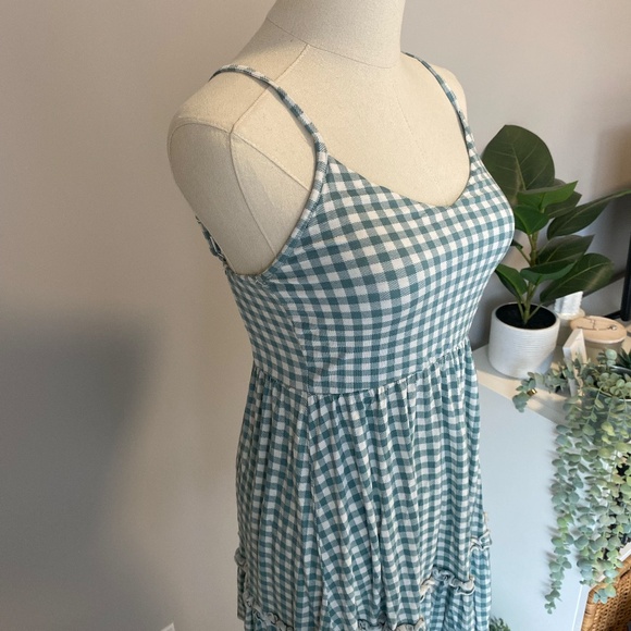 Green Gingham Sun Dress | Casual Summer - Picture 8 of 8